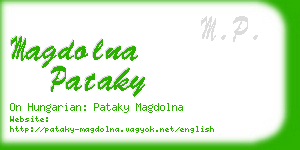 magdolna pataky business card